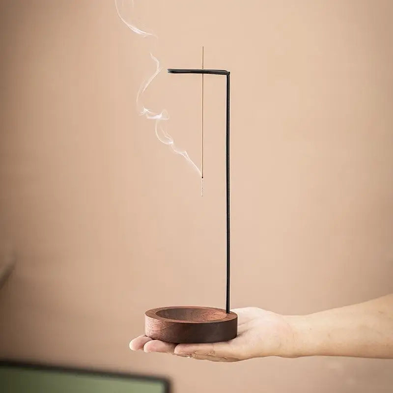 SU Creative Upside Down Incense Burner Incense Stick Holder Wooden Anti-Ash Design Incense Stick Meditation Spa Room Home Decor Oasis Select