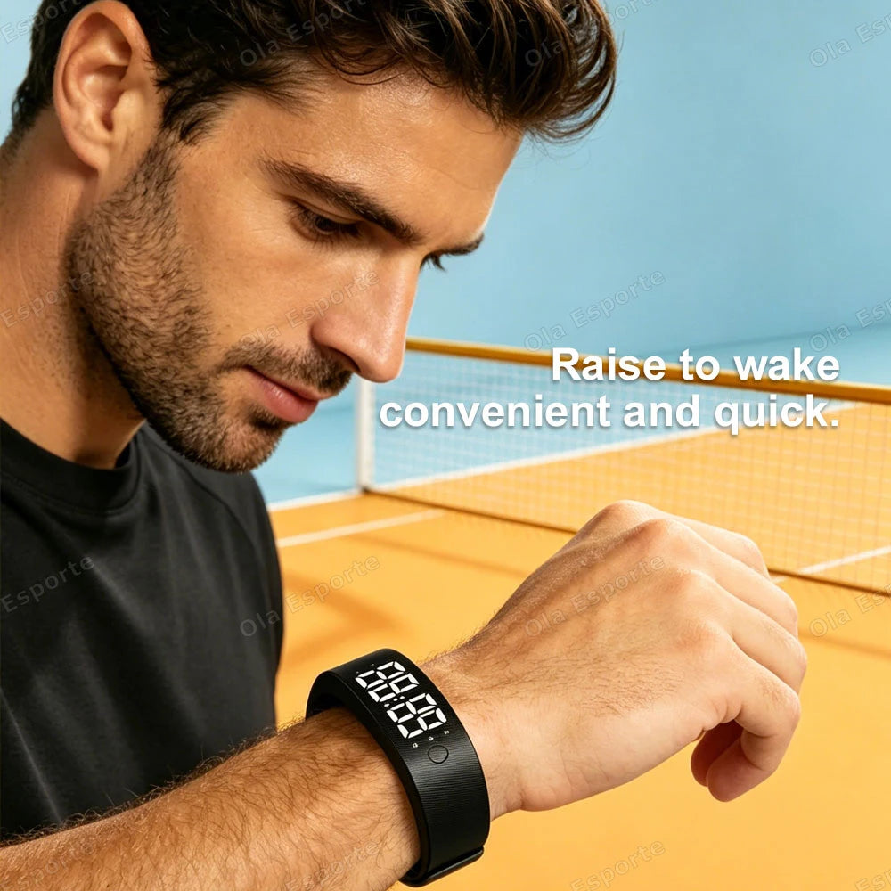 LED Alarm Bracelet – Pedometer, Sleep Tracker & Vibrating Alert