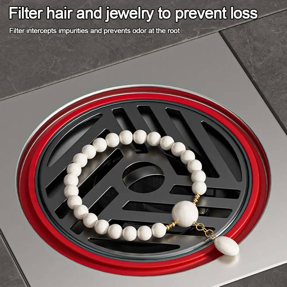 Stainless Steel Shower Floor Drain Backflow Preventer Self-Closing Sink Strainer Anti-odor Insectproof Drain Filter Plug Oasis Select