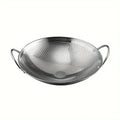 1pc 29cm/11inch stainless steel honeycomb skillet non-stick with handle scratch-resistant cooking pasta steak porridge ramen Oasis Select Stainless Steel Pan