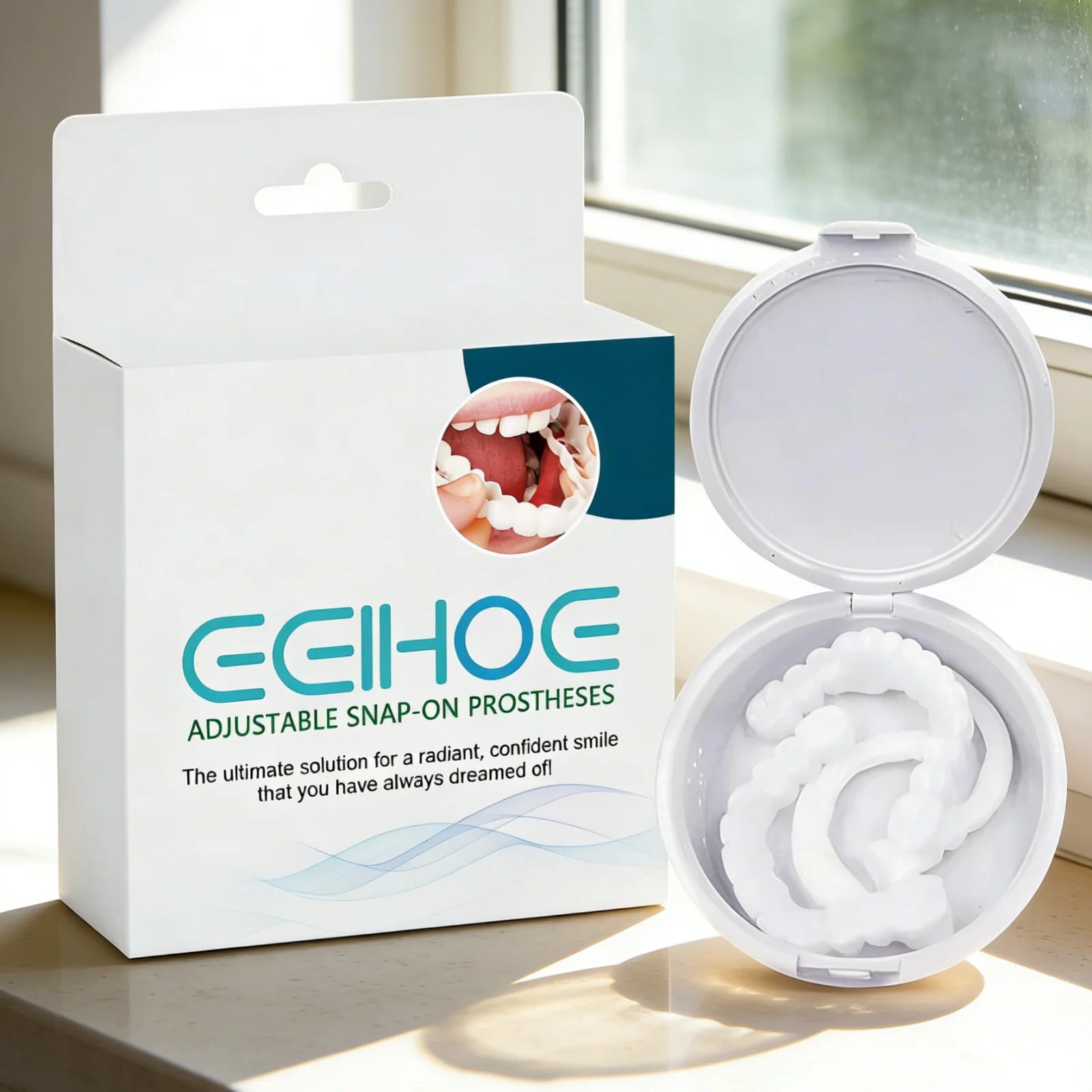 EELHOE Snap-On Dentures – Adjustable Removable Dental Veneers Snap-On Dentures Oasis Select