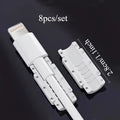 8-Pack Silicone PVC Cable Protectors - Charging Wire Guards for Phone, USB, Non-Electronic Accessory , Flexible Protection Oasis Select 8pcs