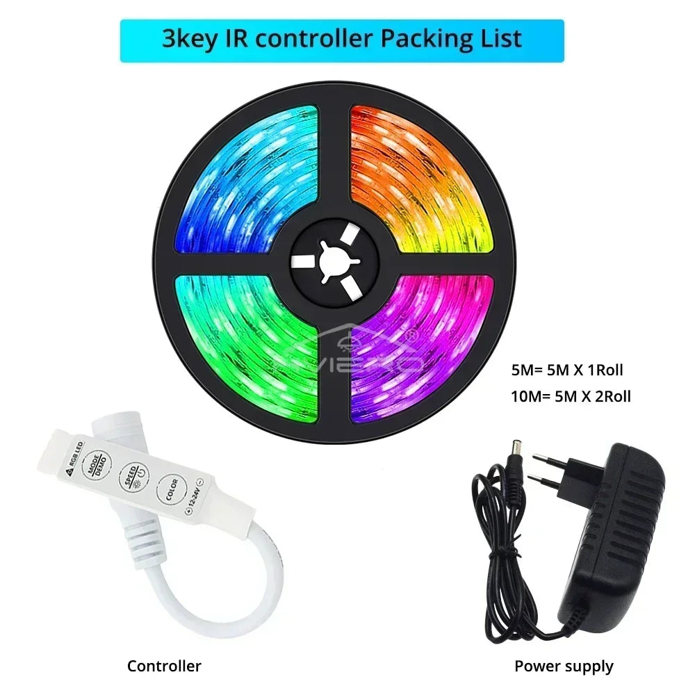 RGB LED Strip Light 2835 SMD 5M/10M | TV Backlight DC 12V
