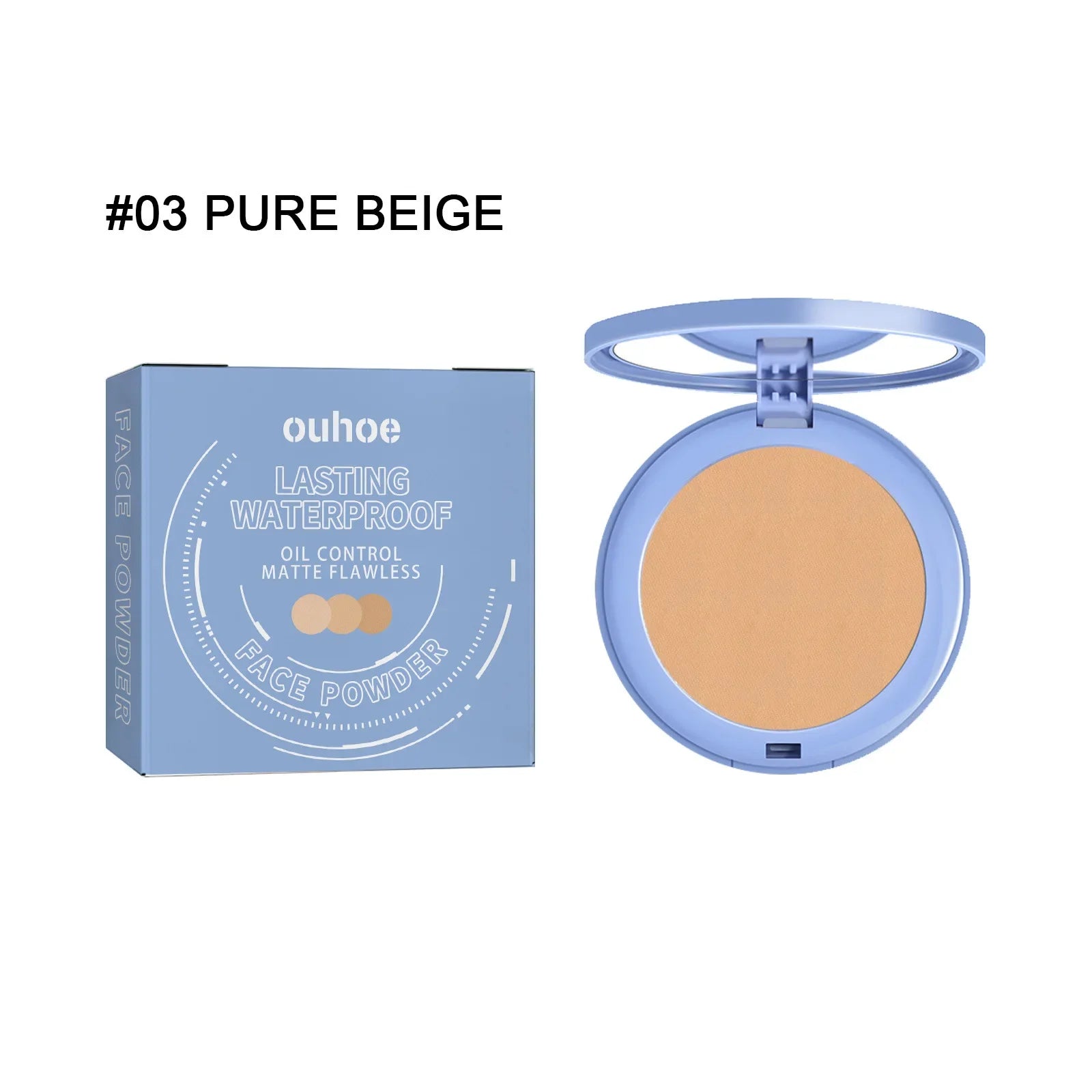 Matte Setting Pressed Powder – Oil Control, Full Coverage, All Skin Face Setting Powder Oasis Select pure beige