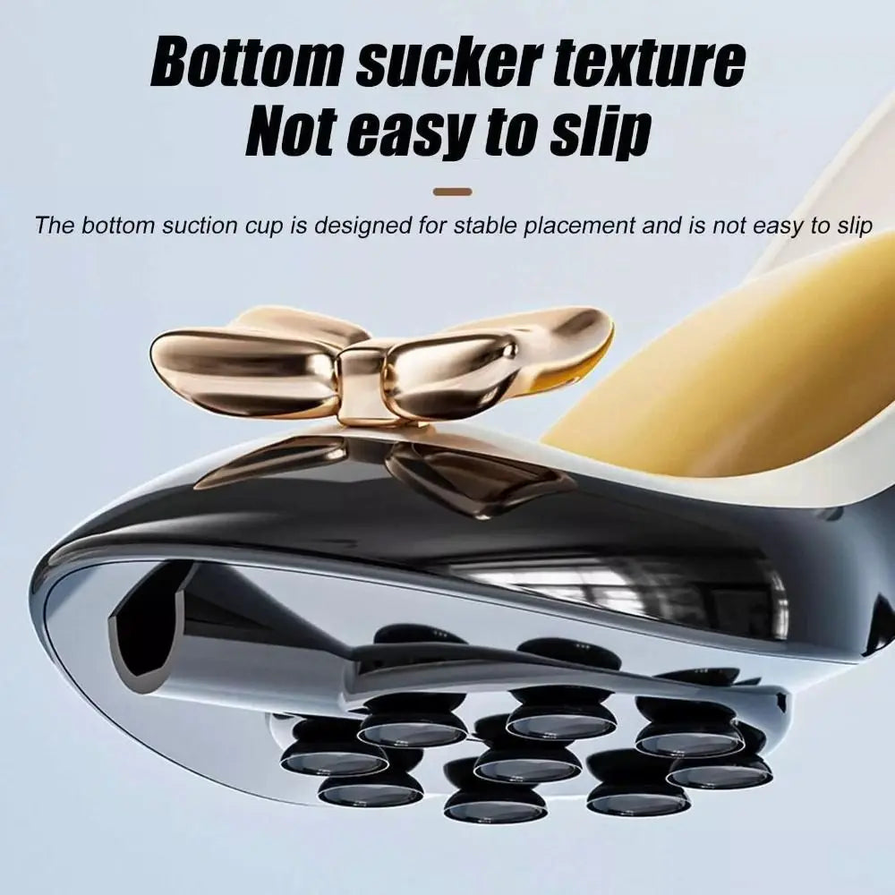 New Plastic Bathroom Soap Container Anti-slip Suction Cup Kitchen Sponge Storage Rack Funny High Heels Shape Soap Drain Box Oasis Select