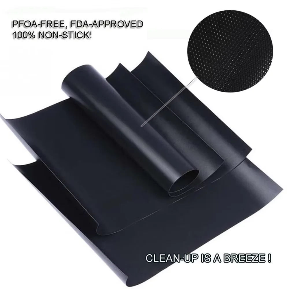 BBQ Grill Mat Non-stick Mat Heat Resistant Grill Mat Outdoor Baking Reusable Barbecue Party Mat 40x33cm Grill Accessories Oasis Select 1PC
