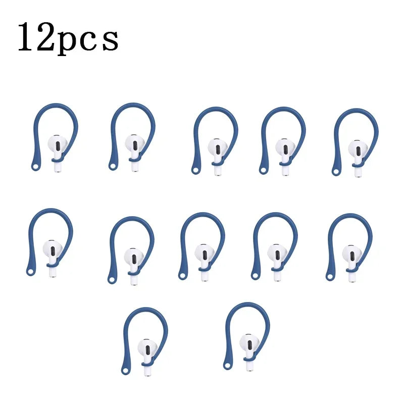 1/3/6Pairs Anti-Lost Earphone Silicone Earhook For Airpods Earpods Loop Clip Headset EarHook Replacement Headphone Accessories Oasis Select 6 pairs Blue