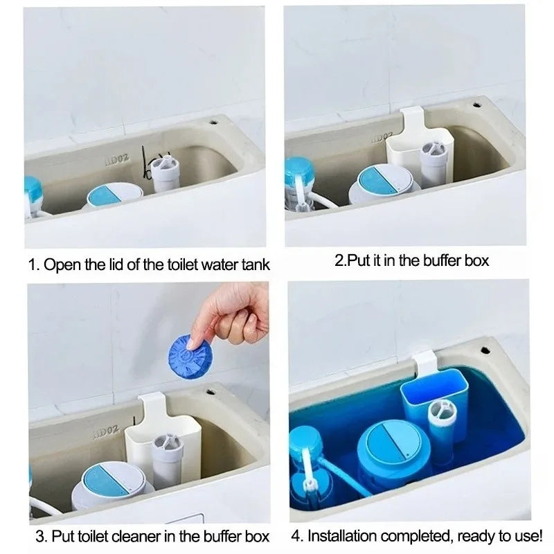 Toilet Bowl Cleaner Buffer Box,Toilet Solid Dispenser-Tank Replacement Part,Hanging Slow-Release Dispenser,Extends Cleaning Time Oasis Select