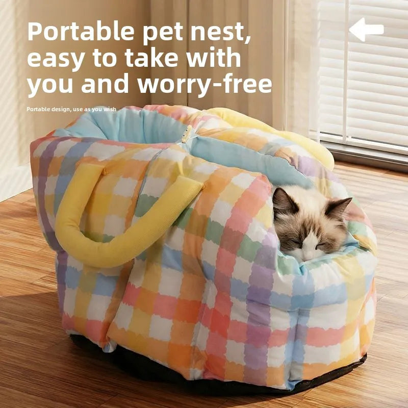 Dopamine Pet Outdoor Bag Teddy Bear Hand Bag Small Dog Portable Carry Case Four Season Comfortable Cat Carrier Pet Supplies Oasis Select