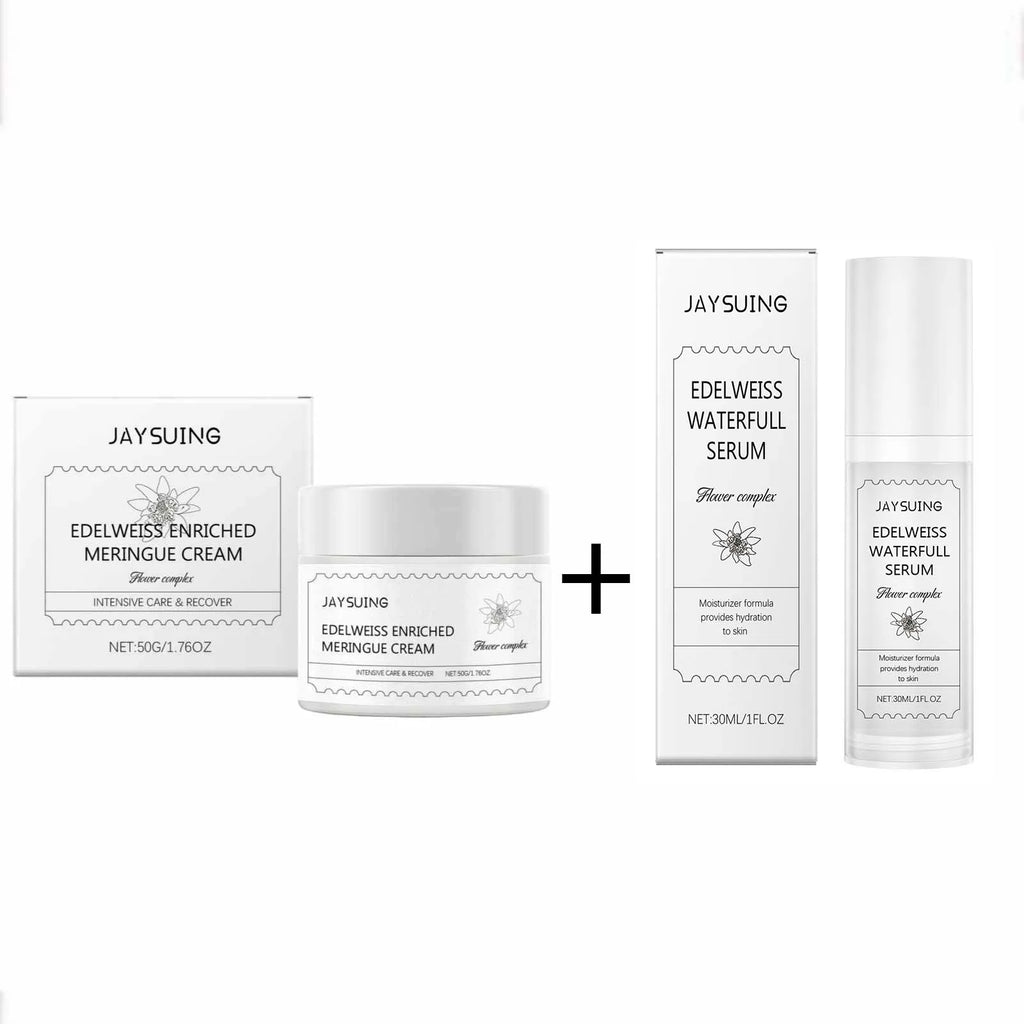 Collagen Facial Cream Deep Moisturizing Brighten Smooth Skin Reduce Fine Lines Improve Dullness Dryness Hyaluronic Acid Essence Oasis Select 2PCS Set