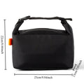 1pcs Handheld Lunch Box Bag Portable Insulated Lunch Box Bag Thickened Aluminum Foil Waterproof Insulation Oasis Select Black