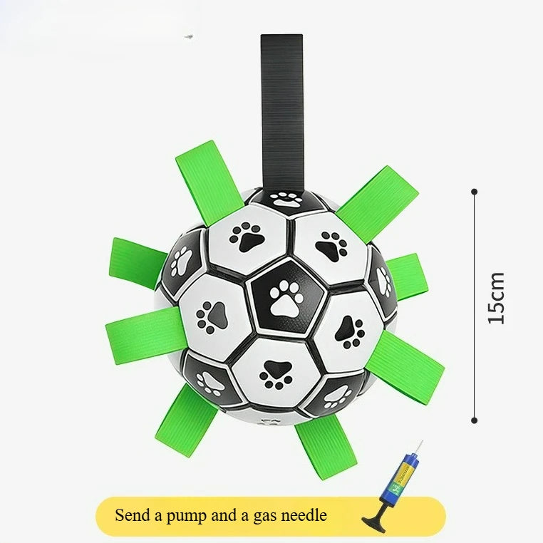 Interactive Dog Soccer Ball, Bite Resistant Pet Football for Small Dogs & Puppies, Squeaky Training Toy for Indoor Outdoor Play Oasis Select 1pc