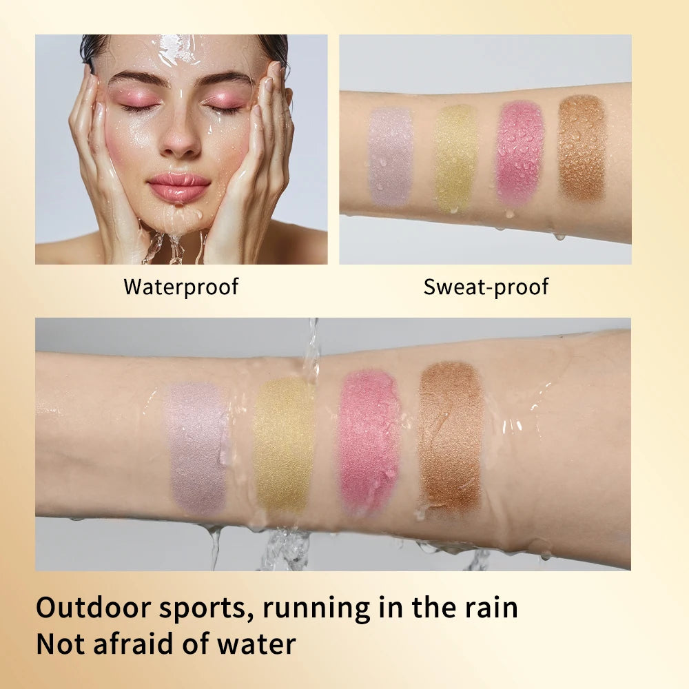 4Colors Highlighter Stick Brightening Skin Tone Contouring Natural Stereo Concealer Blush Multi-Purpose Stick Oasis Select