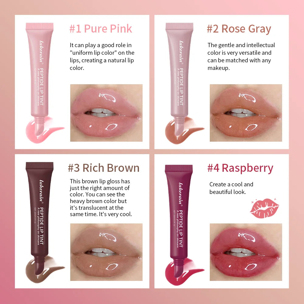 Peptide Lip Tint Gloss – Glitter, High Shine & Nude Shades Lip Gloss Oasis Select