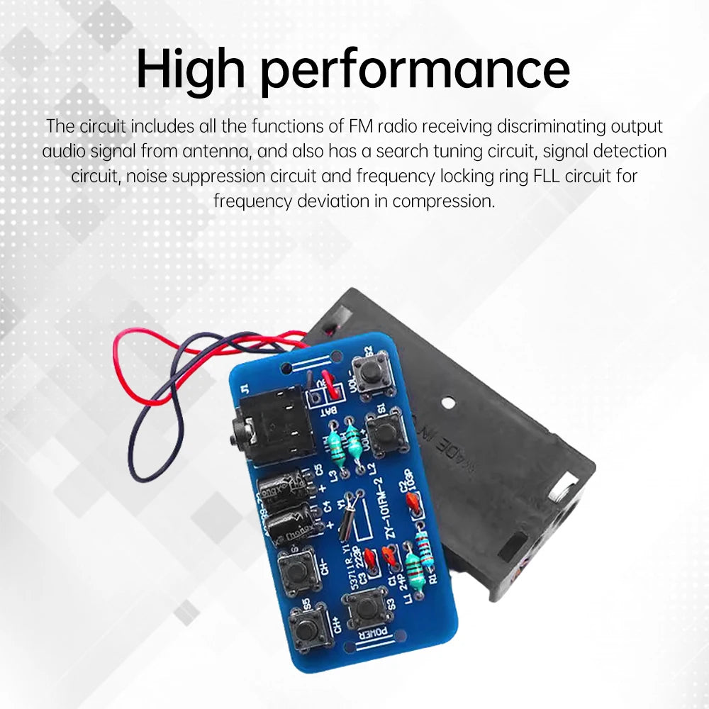 FM Radio DIY Kit 76~108Mhz Radio Receiver Module RDA5807 Radio Module Electronic Production Training Diy Kit Oasis Select