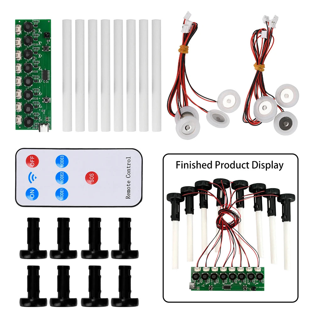 Humidifier Module DIY Kit Nebulizing Control Board Ultrasonic Nebulizer Mist Driver Circuit Board Interface 8 Nozzle Oasis Select