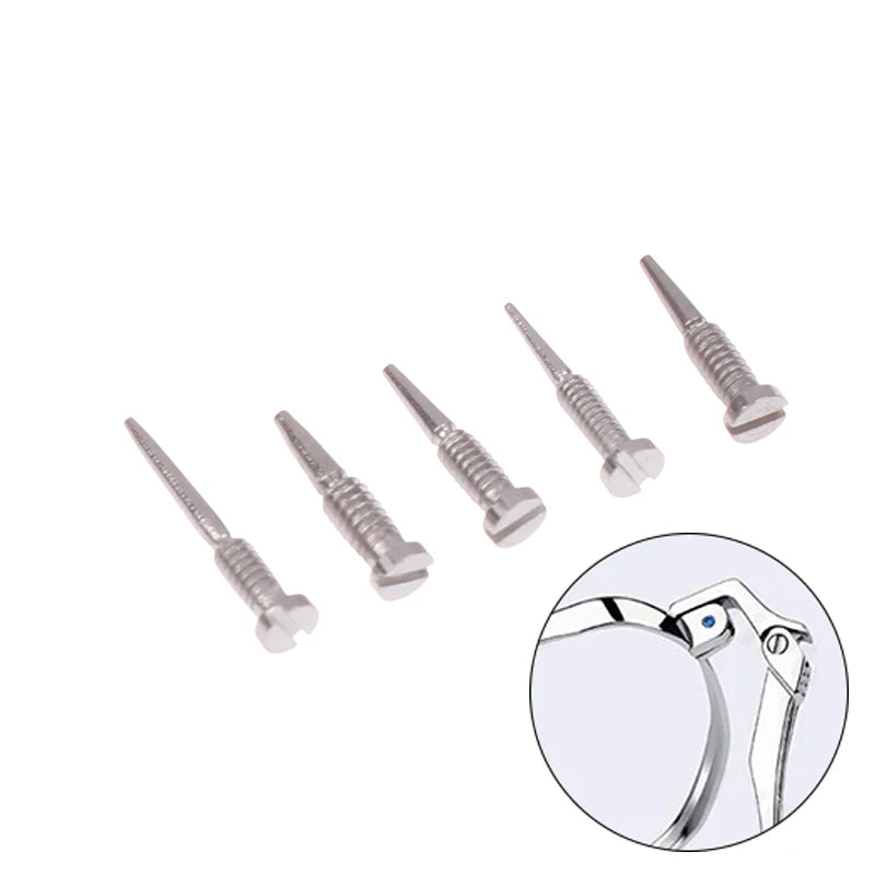 100Pcs Glasses Spring Hinge Screws Optical Eyewear Accessories Pointed End Self Aligning Screw Repair Supplies Oasis Select