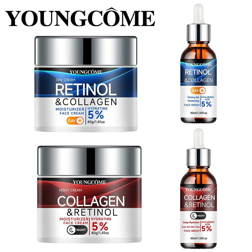 YOUNGCOME Retinol Day & Night Cream Serum Set | Anti-Aging Kit