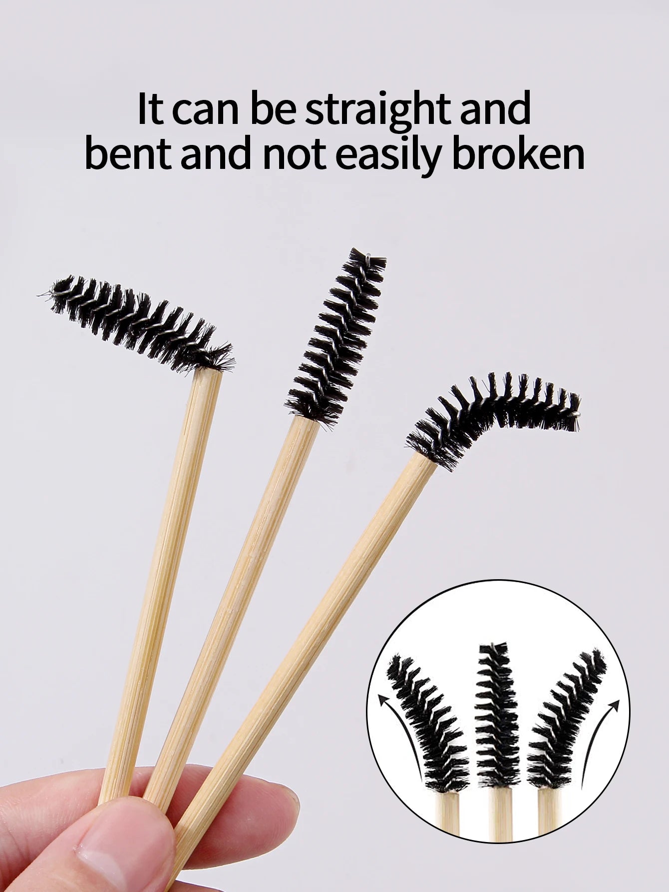 50-Pack Bamboo Mascara Wands & Eyelash Extension Brushes Mascara Wand Set Oasis Select