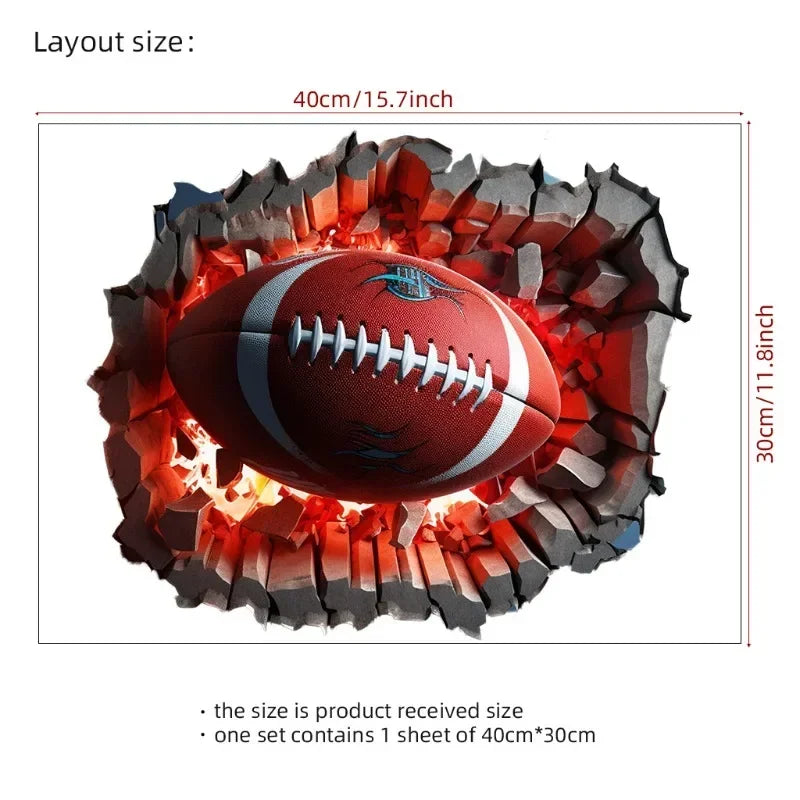 Super Wrist Breaking Wall Ball Sports Wall Stickers Children's Room Bedroom Decoration Stickers Oasis Select