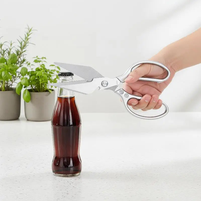 Kitchen Scissors Sharp Thickened Stainless Steel Blades Nonslip Handle 1Pcs for Cutting Poultry Meat Vegetable Seafood Oasis Select