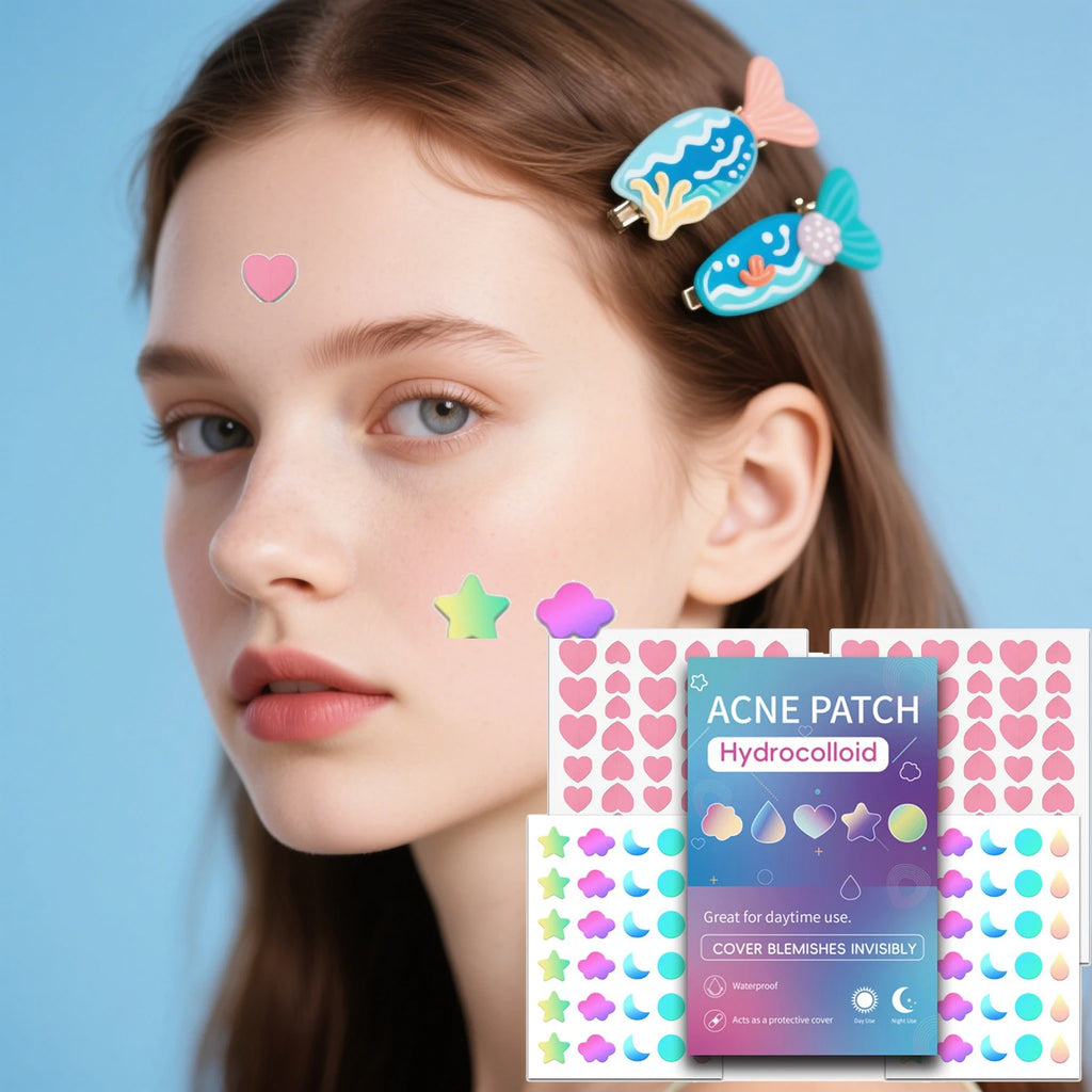 Cute Colorful Stars Pimple Patches Acne Patch For Zits And Blemishes, Invisible Spot Stickers For Face And Skin Protection Tool Oasis Select