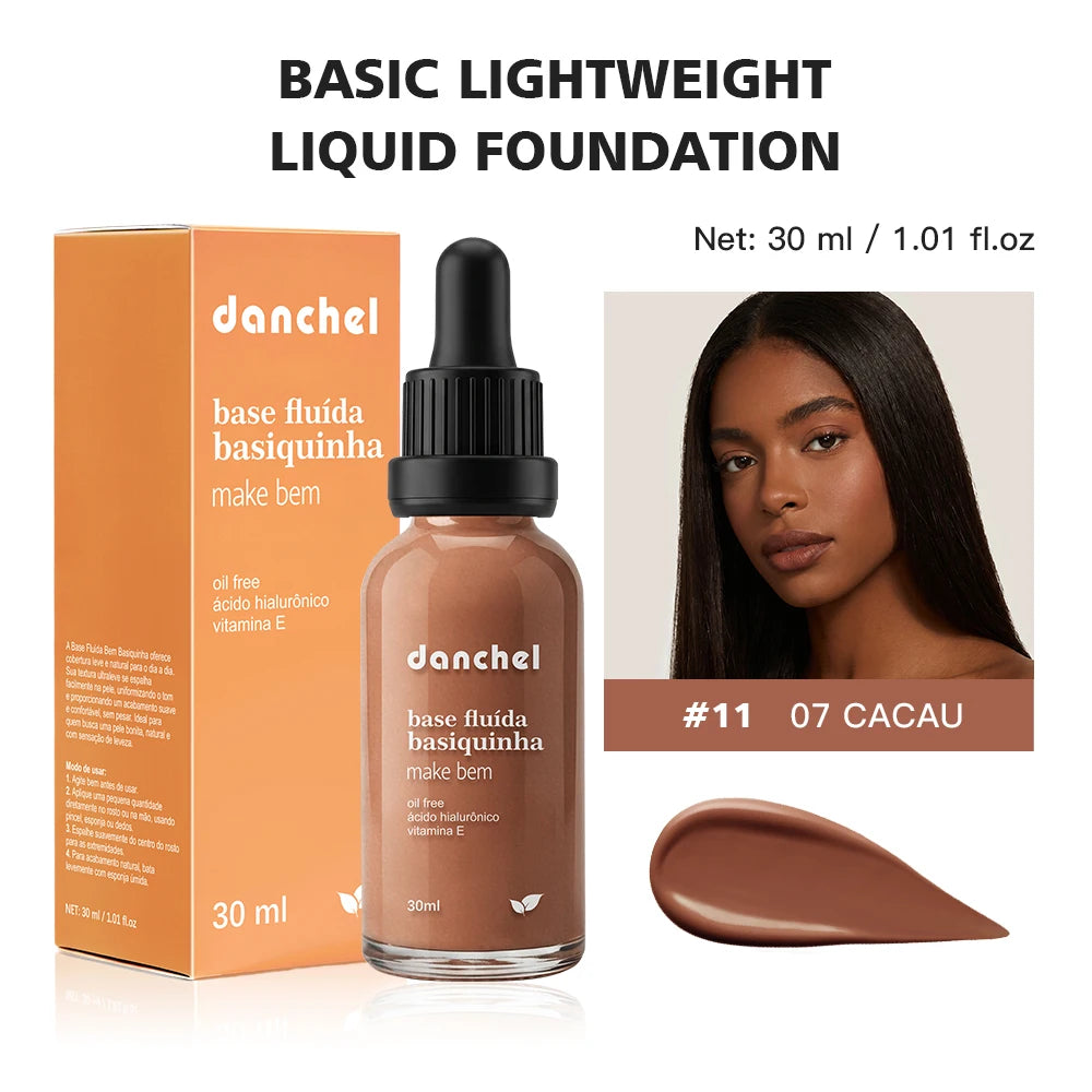 12 Colors Basic Lightweight Liquid Foundation Matte Soft Minimizes Pores Foundation Oil Control Long-Lasting Woman Makeup Oasis Select Color 11