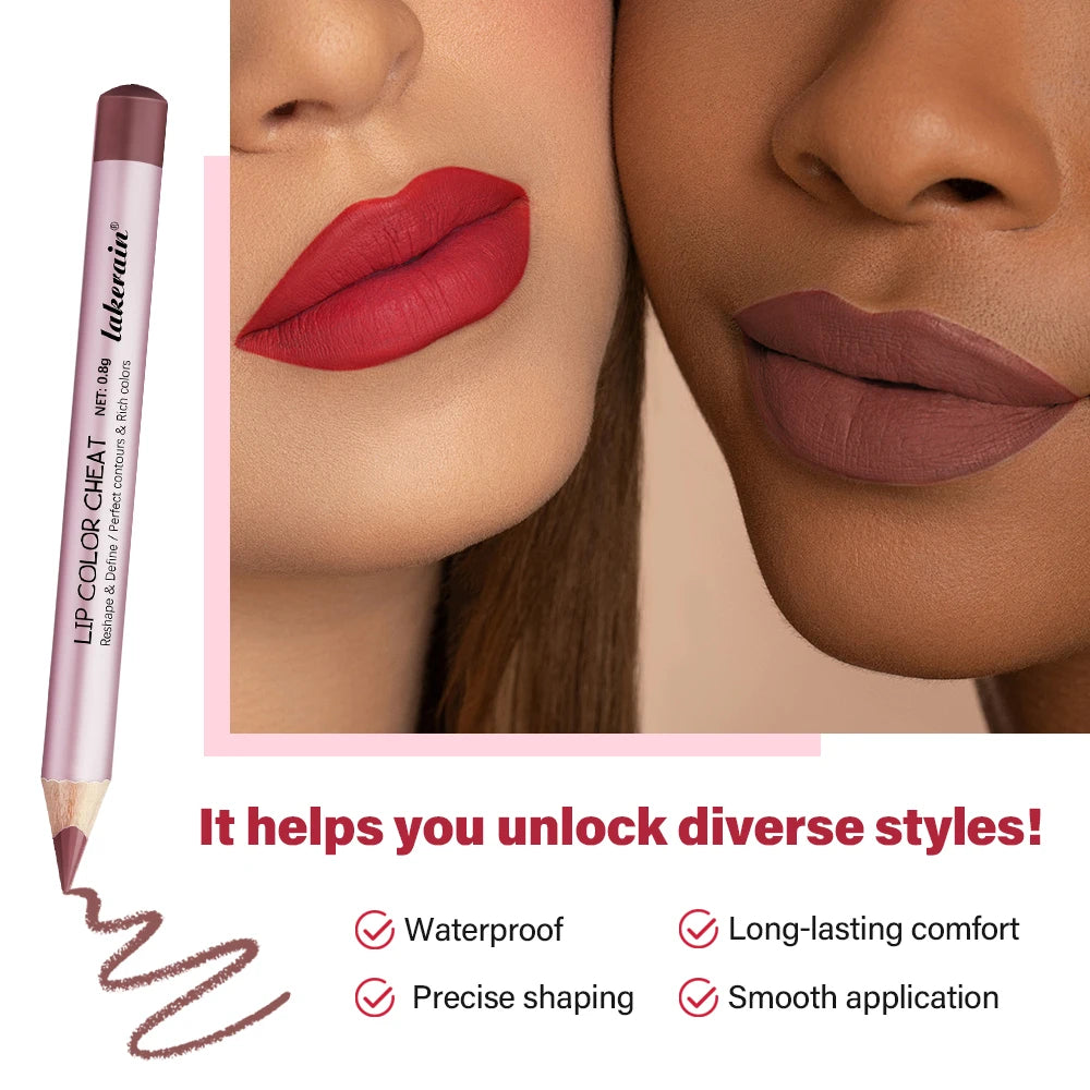 Long-Lasting Waterproof Lip Liner Lip Pencil Color Cheat Precise Shaping Moisturizing Smooth Create Sexy Lip Shape Cosmetics Oasis Select