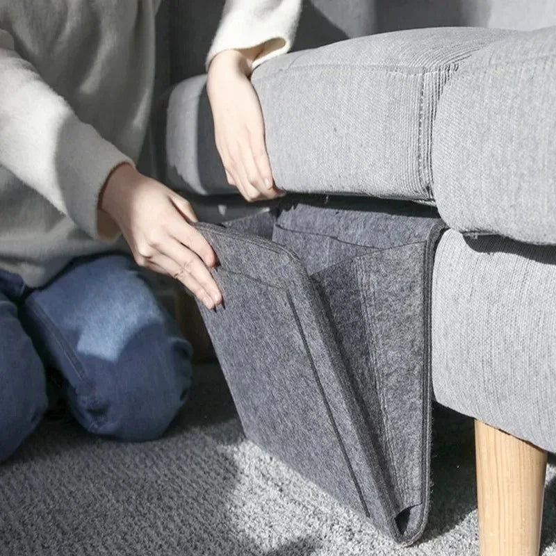 Felt Bedside Storage Organizer Anti-slip Bedside Bag Bed Sofa Side Hanging Couch Storage Remote Control Bed Holder Pockets Oasis Select