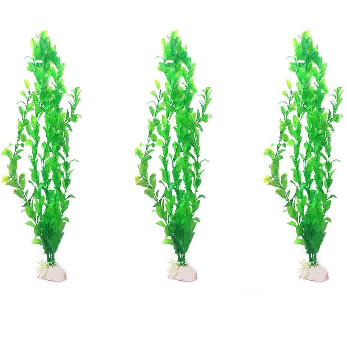 3 Pieces 25cm Artificial Plastic Green Grass Aquatic Plants for Fish Tank Aquarium Landscaping Decor Fake Waterweed Set Oasis Select 3PCS 25cm 1