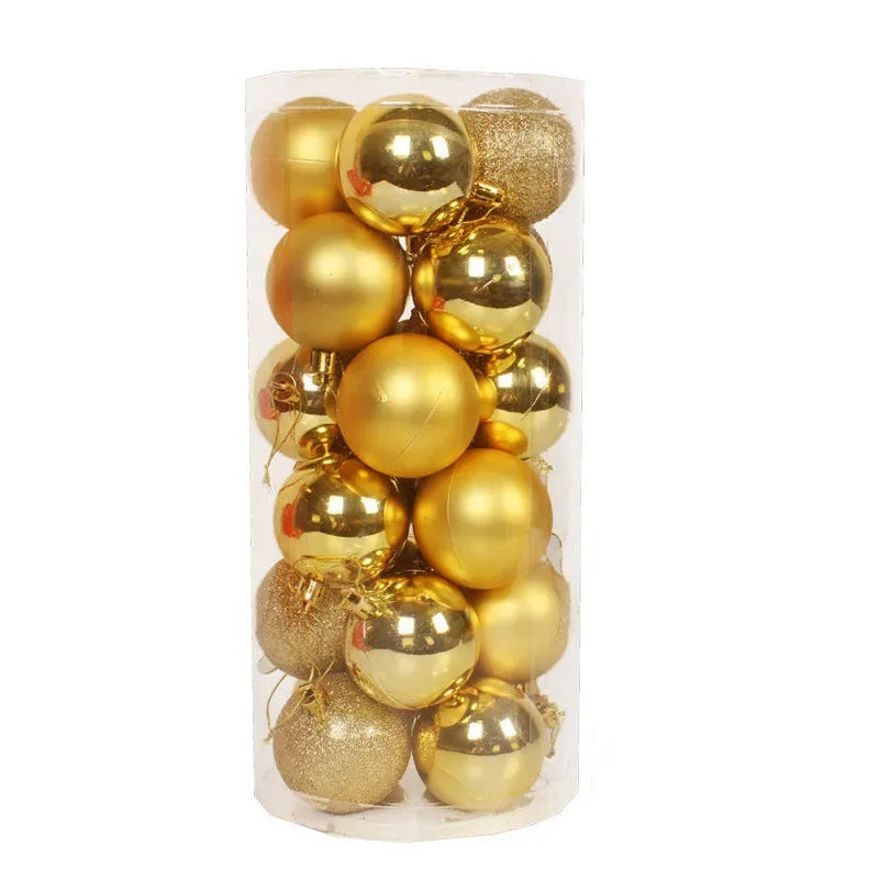 24pcs 3cm Christmas Balls Christmas Tree Ornaments Ball Xmas Hanging Tree Pendants Home Party Christmas Tree Decor New Year Gift Oasis Select Gold