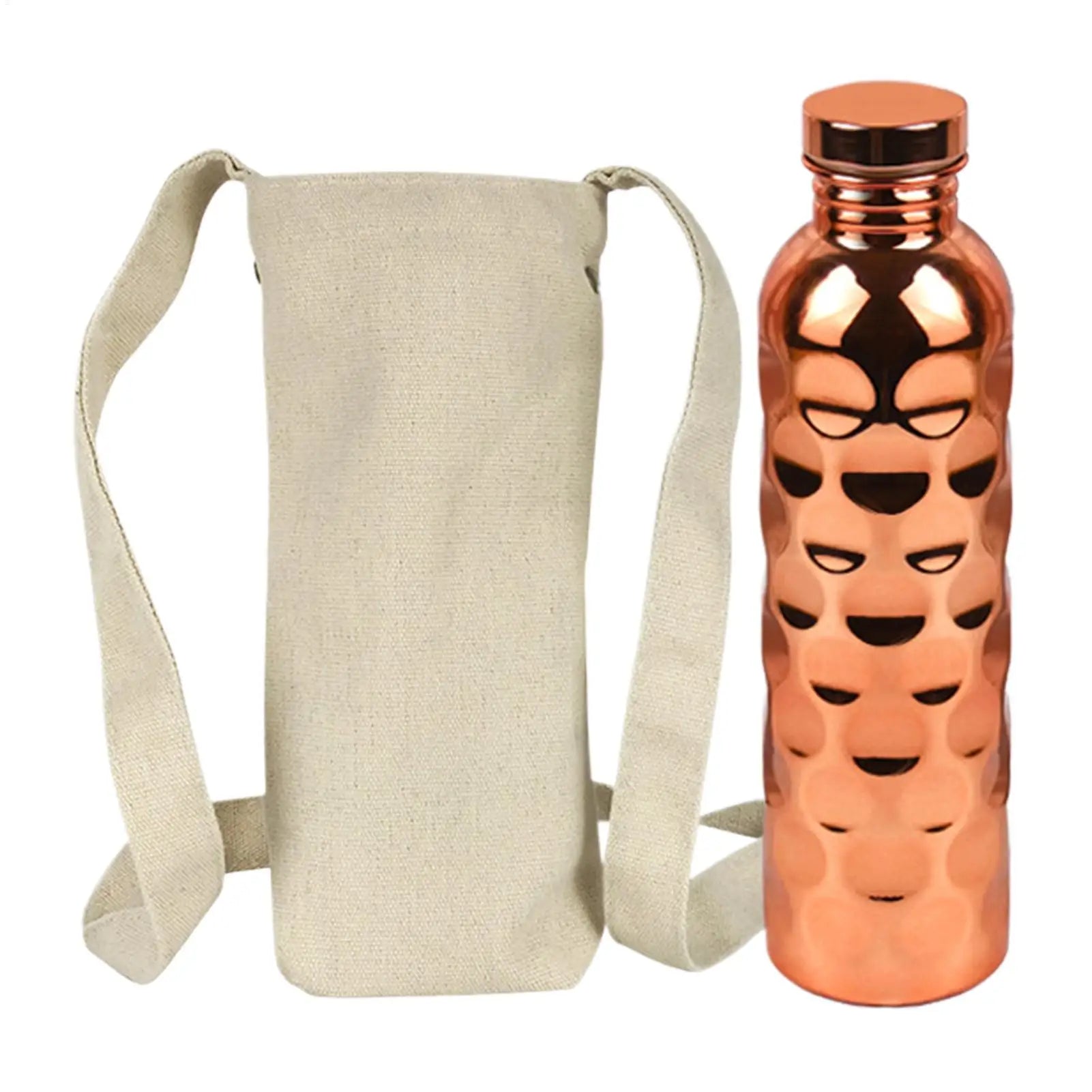 1000ml Copper Drinking Bottle Hammer Pattern Leakproof Sports Water Bottle Outdoor Cycling Gym Fitness Travel Drinking Cup Oasis Select 901-1000ml