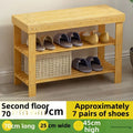 Shoe changing stool household door shoe cabinet seat stool integrated seated small stool wear shoe stool soft bag shoe rack Oasis Select Primary-2 layer-70cm