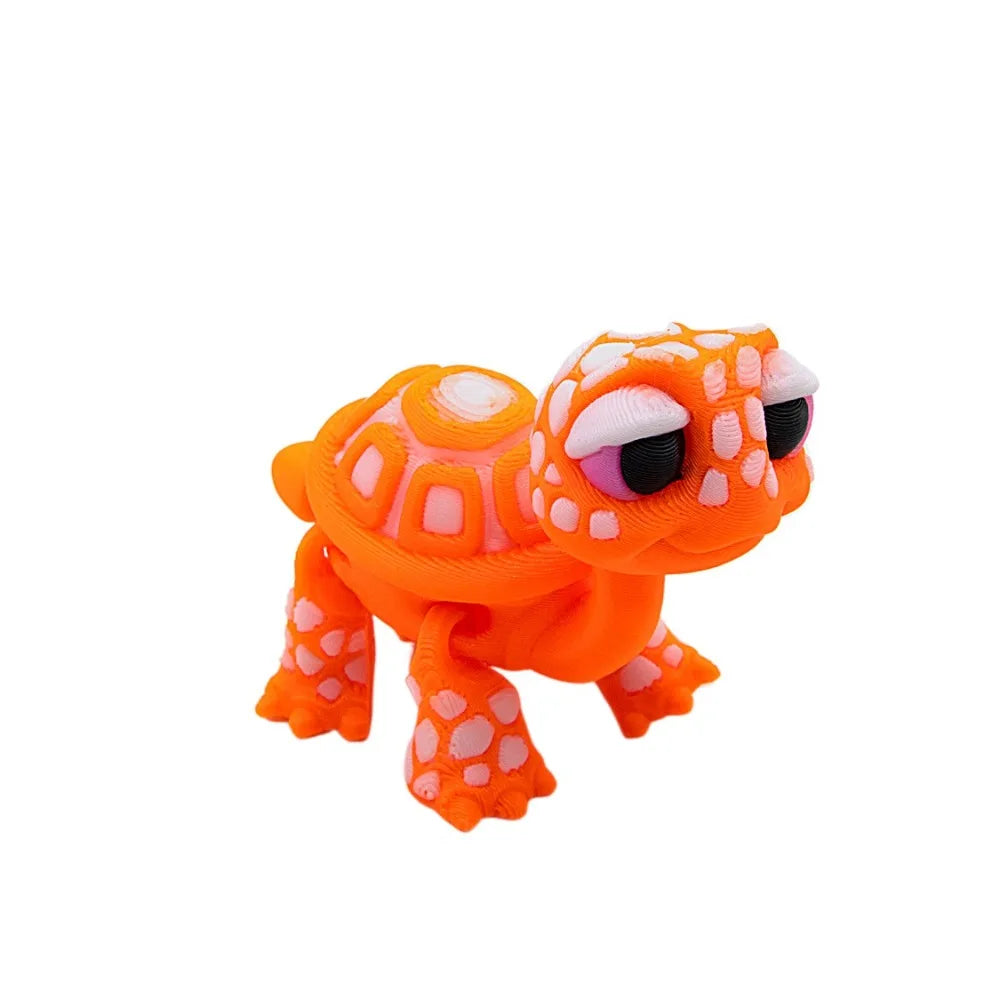 3D Printed Turtle Figurine | Articulated Joints Desktop Decor