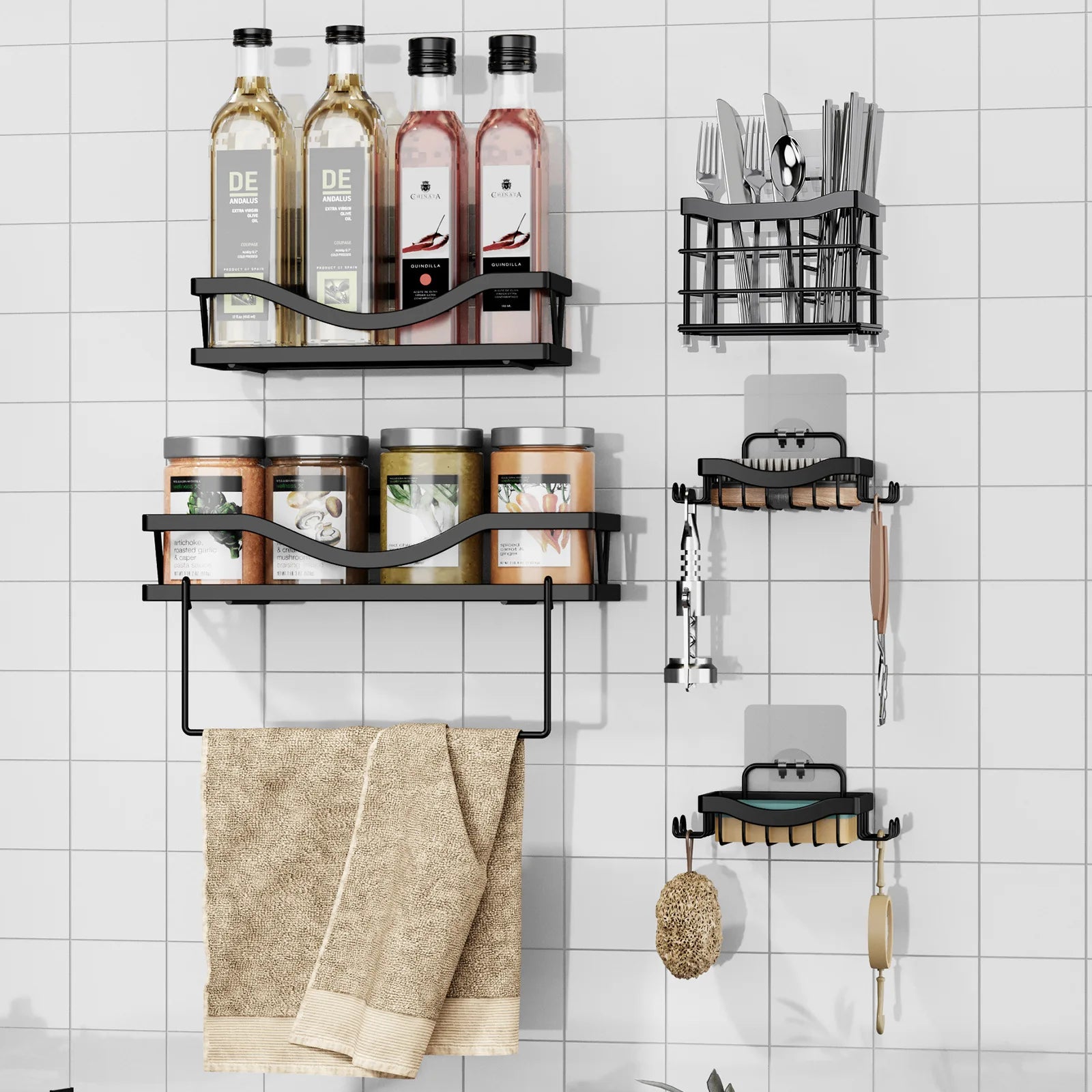 Bathroom Toilet Shelf No Punching Toilet Wall Storage Rack Shower Room Wall Shelf Oasis Select