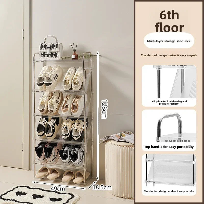 Multifunctional shoe rack doorway dormitory rental room storage shoe cabinet household bedroom large capacity multi-layer Oasis Select