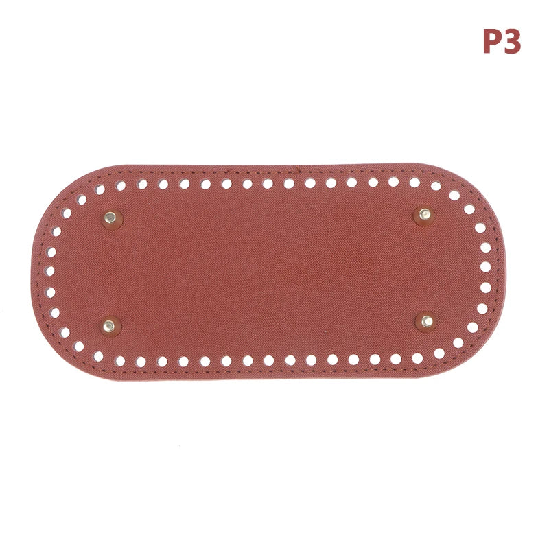 PU Leather Bag Bottom Base with Holes for DIY Crochet Bags Crochet Bag Base Oasis Select 3