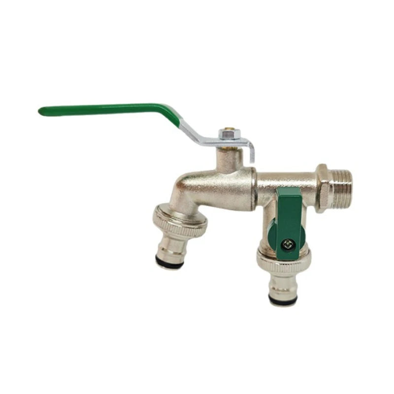 Valve Faucet Industrial Home Brass Water Tap Single/Double Irrigation Zinc Alloy Garden Bibcocks Lever Handle Taps 90 Degree Oasis Select