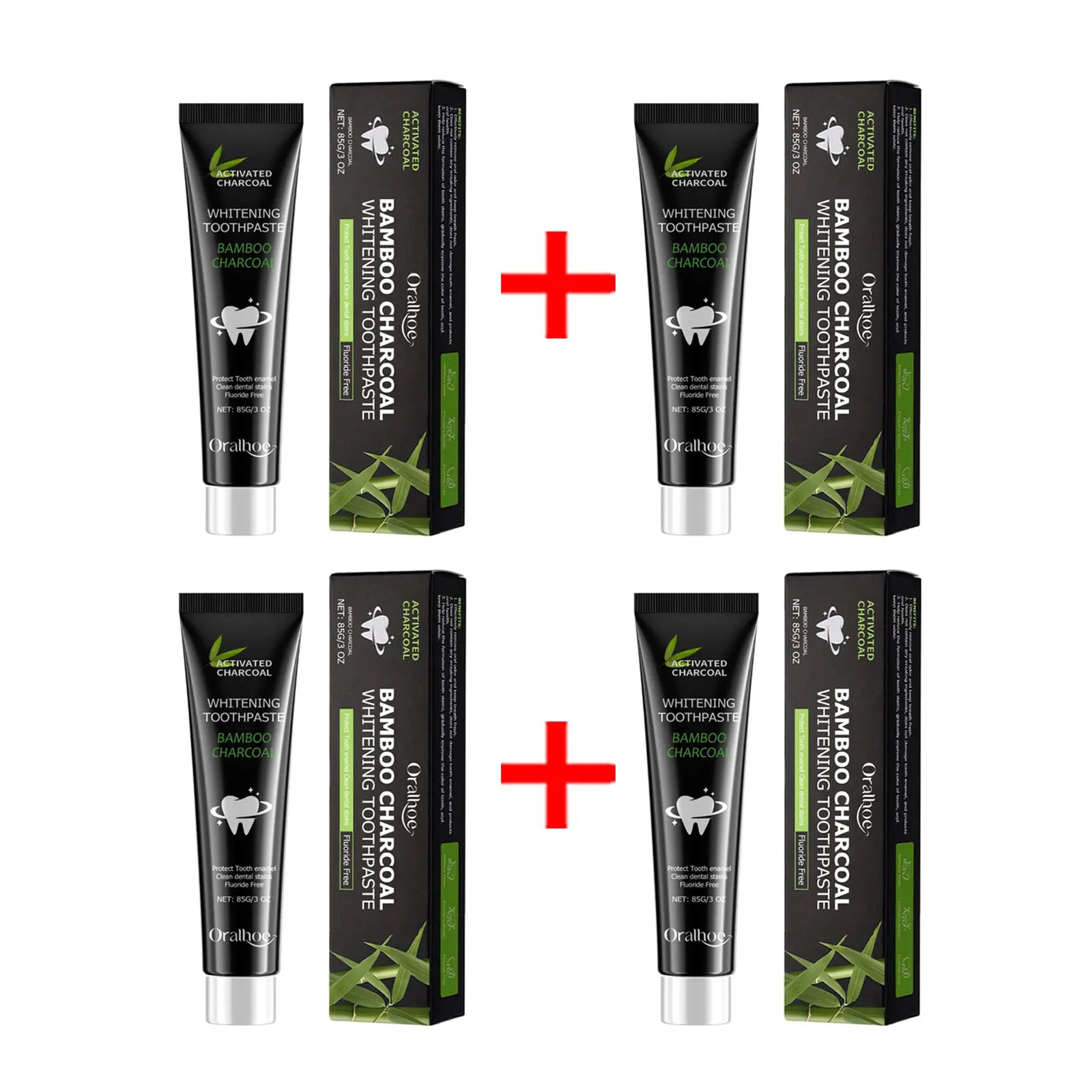 Oralhoe Bamboo Charcoal Whitening Toothpaste – Remove Stains Whitening Toothpaste Oasis Select 340g boxed