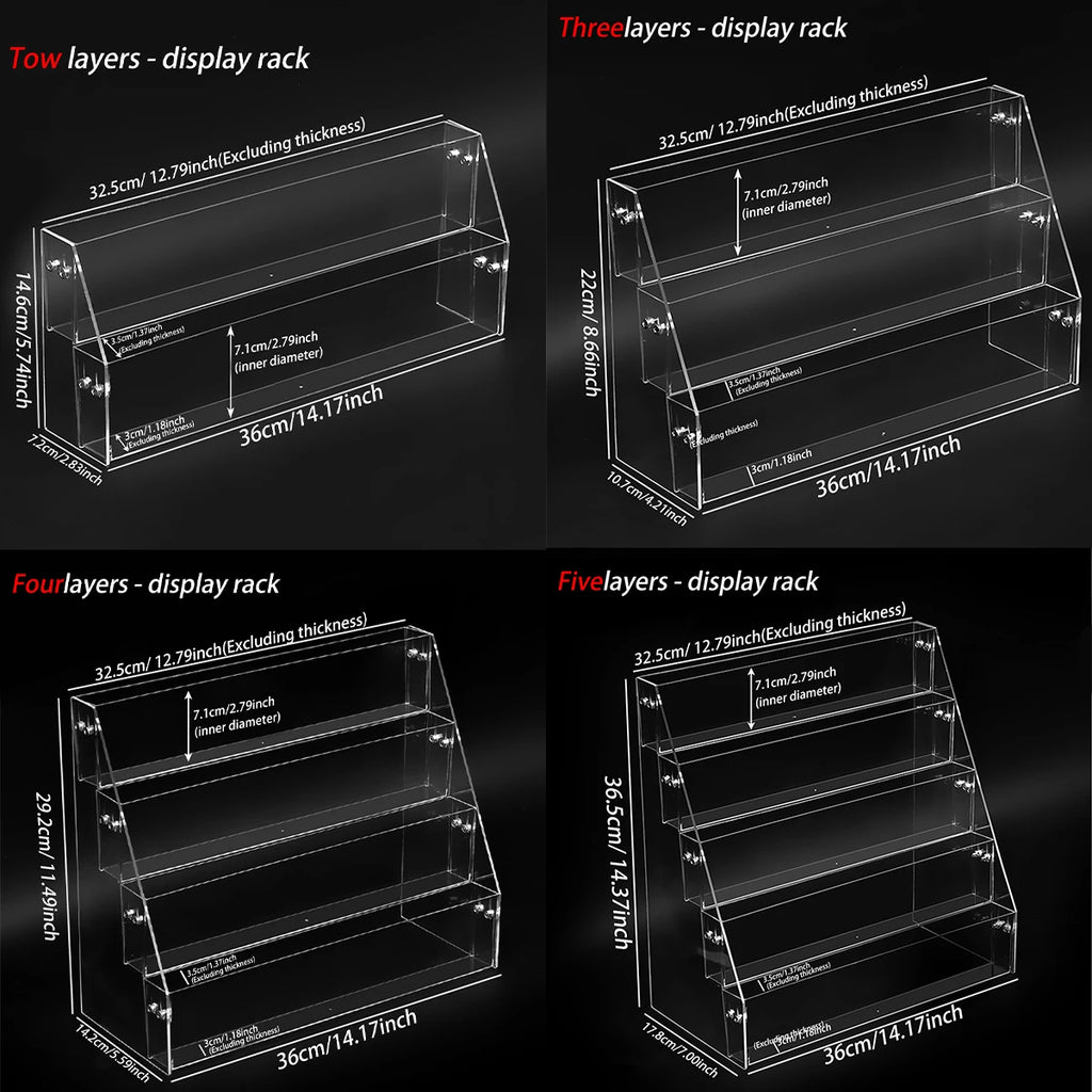 1pc Stepped Acrylic Multi-Layer Book Picture Book Display Storage Rack Multi-Purpose Detachable Practical Bookshelf Organizer Oasis Select
