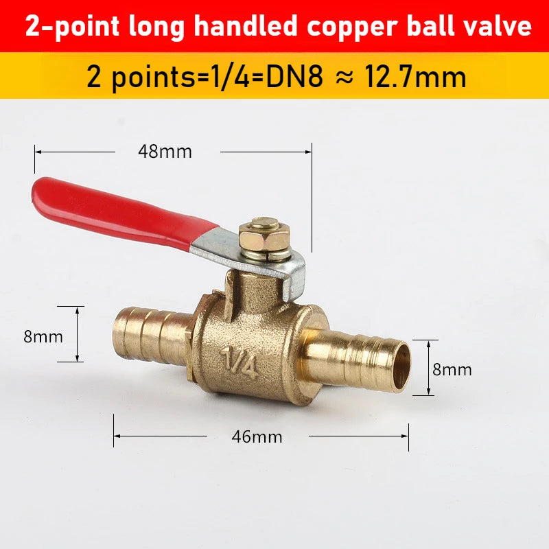 Brass Ball Head Hose Adapter Quick Connector 1/4 "Used Pipe Water Supply Joint Extender To Close Garden Irrigation Accessories Oasis Select M8 X M8 2 points DN8