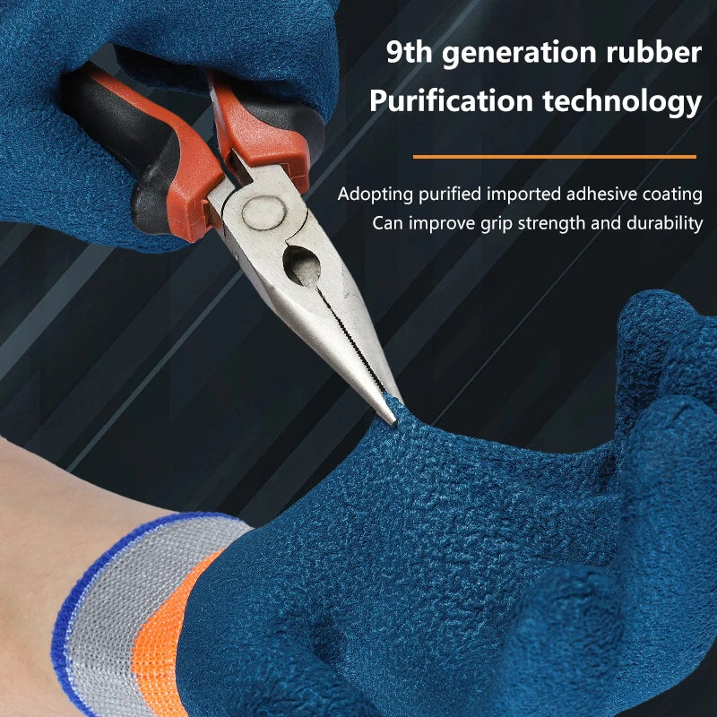 1Pair Tire Rubber Gloves Wear-resistant Non-slip Work Gloves Labor Protection Gloves Home Improvement Garden Construction Oasis Select
