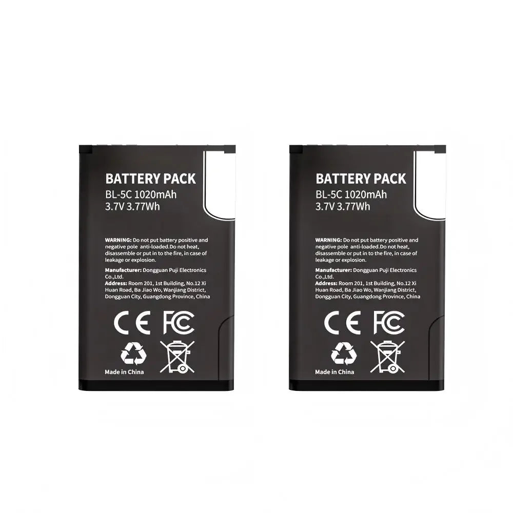 patozm BL-5C Rechargeable Batteries For Broadcast radio / Nokia 1100 1110 1200 1208 1280 1600 2600 2700 3100 3110 5130 6230i Oasis Select 2Pcs battery