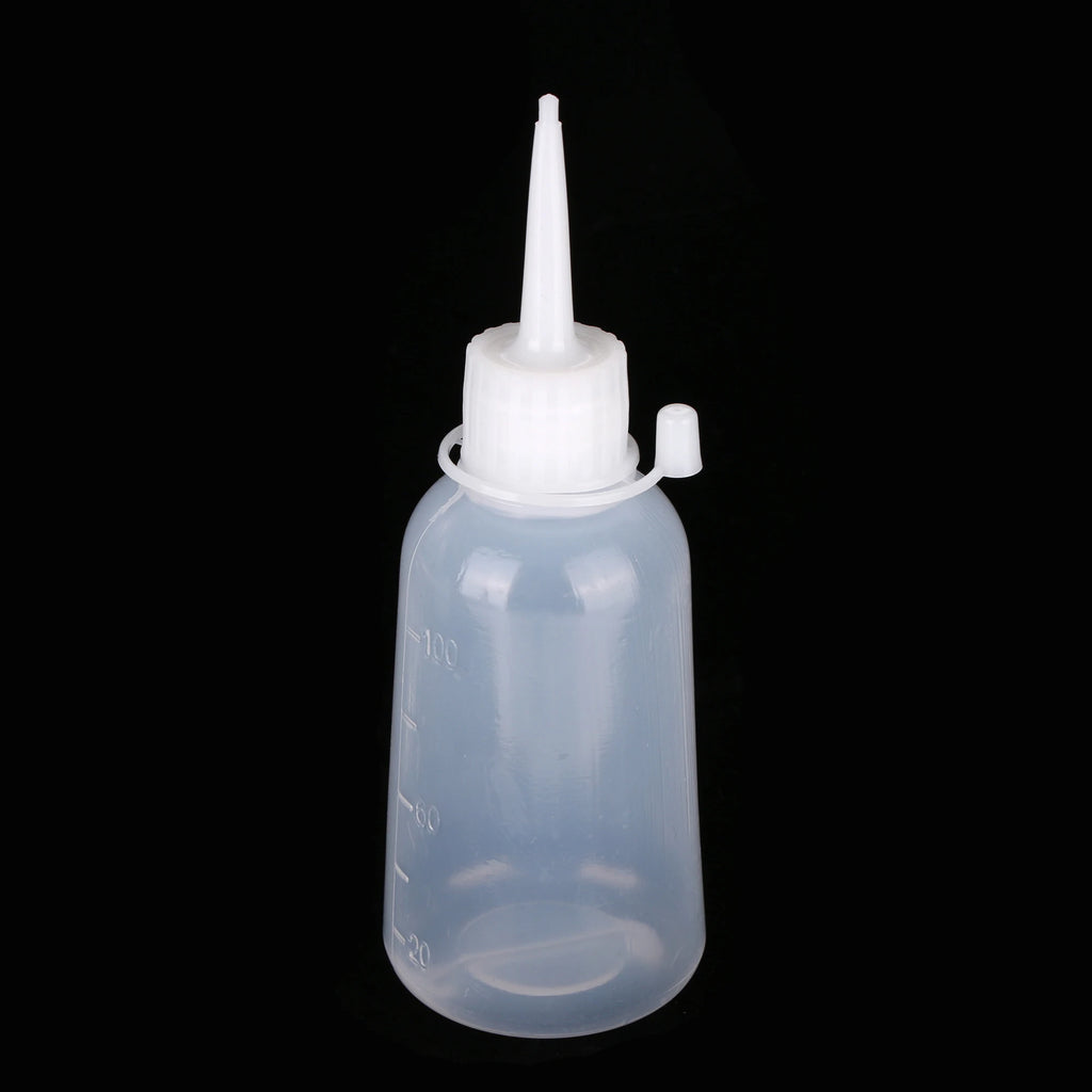 5 Pieces 100ml Plastic Clear Tip Applicator Bottle Plastic Squeeze Bottle With Tip Cap For Crafts Art Glue Multi Purpose Oasis Select White