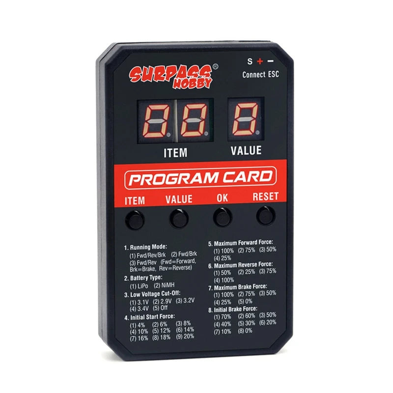 WISH SURPASS HOBBY V2 LED Program Card RC Car For 50A/60A/ 80A/90A/110A/130A/160A Brushless ESC Electronic Speed Controller RC C Oasis Select Default Title