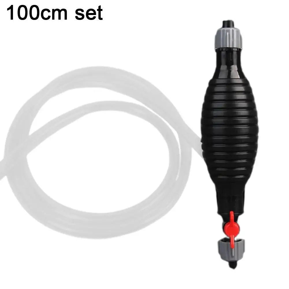 Car Motorcycle Manual Fuel Pump Oil Gasoline Petrol Diesel Liquid Transfer Tool Set with Hose Hand Water Suction Pump 1.5/1/2M Oasis Select 1M