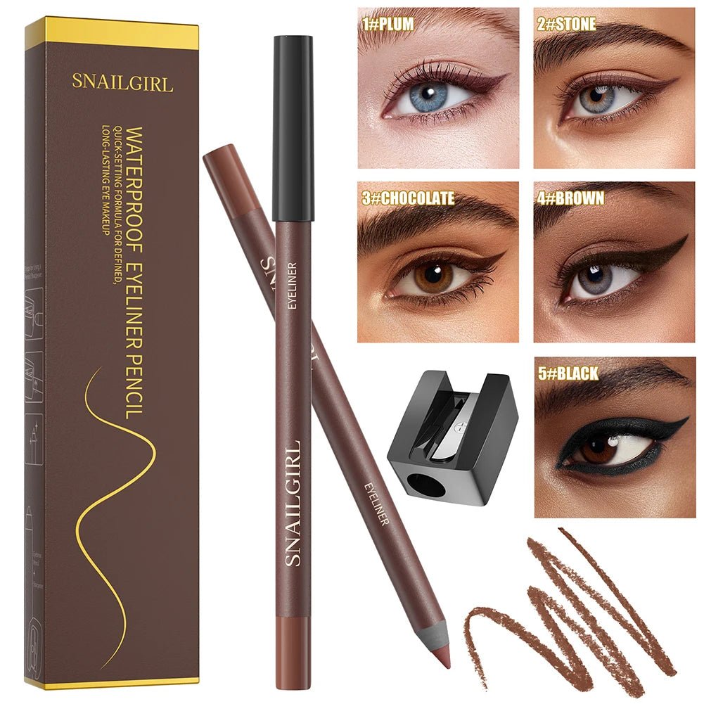 Waterproof Black Brown Eyeliner Gel Pencil Ultra-fine Matte Smooth Oasis Select