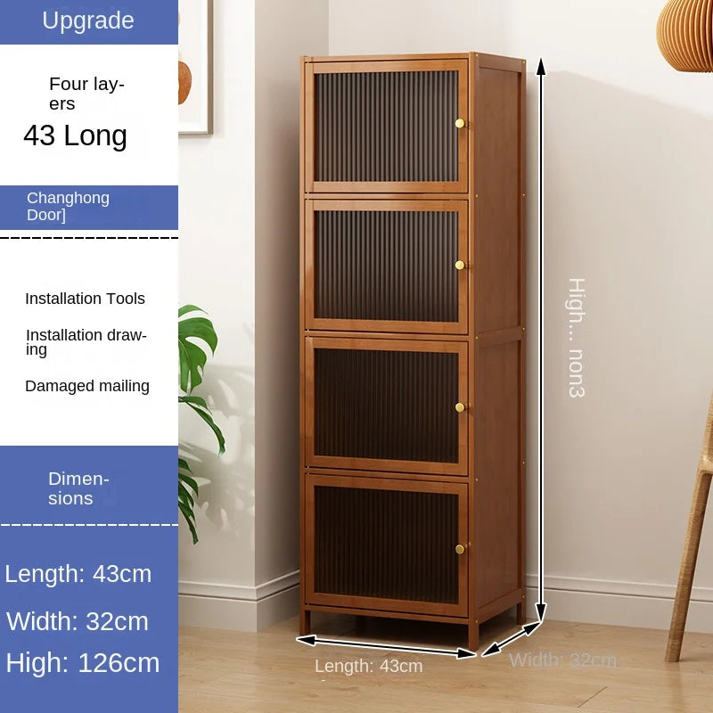 Bookcase with door, multi-layer storage rack, seam storage cabinet, living room display cabinet, bookshelf Oasis Select 43cmH