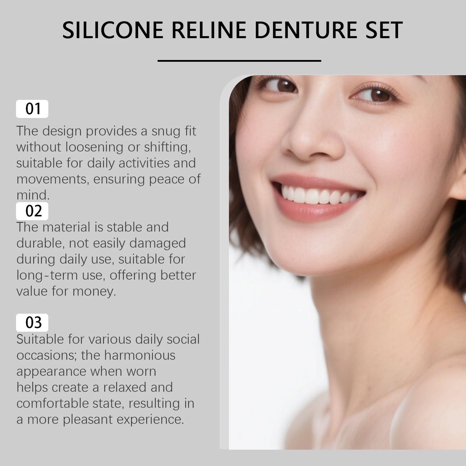 Moldable Smile Veneers – Instant Cosmetic Fake Teeth Denture Set Cosmetic Smile Veneers Oasis Select