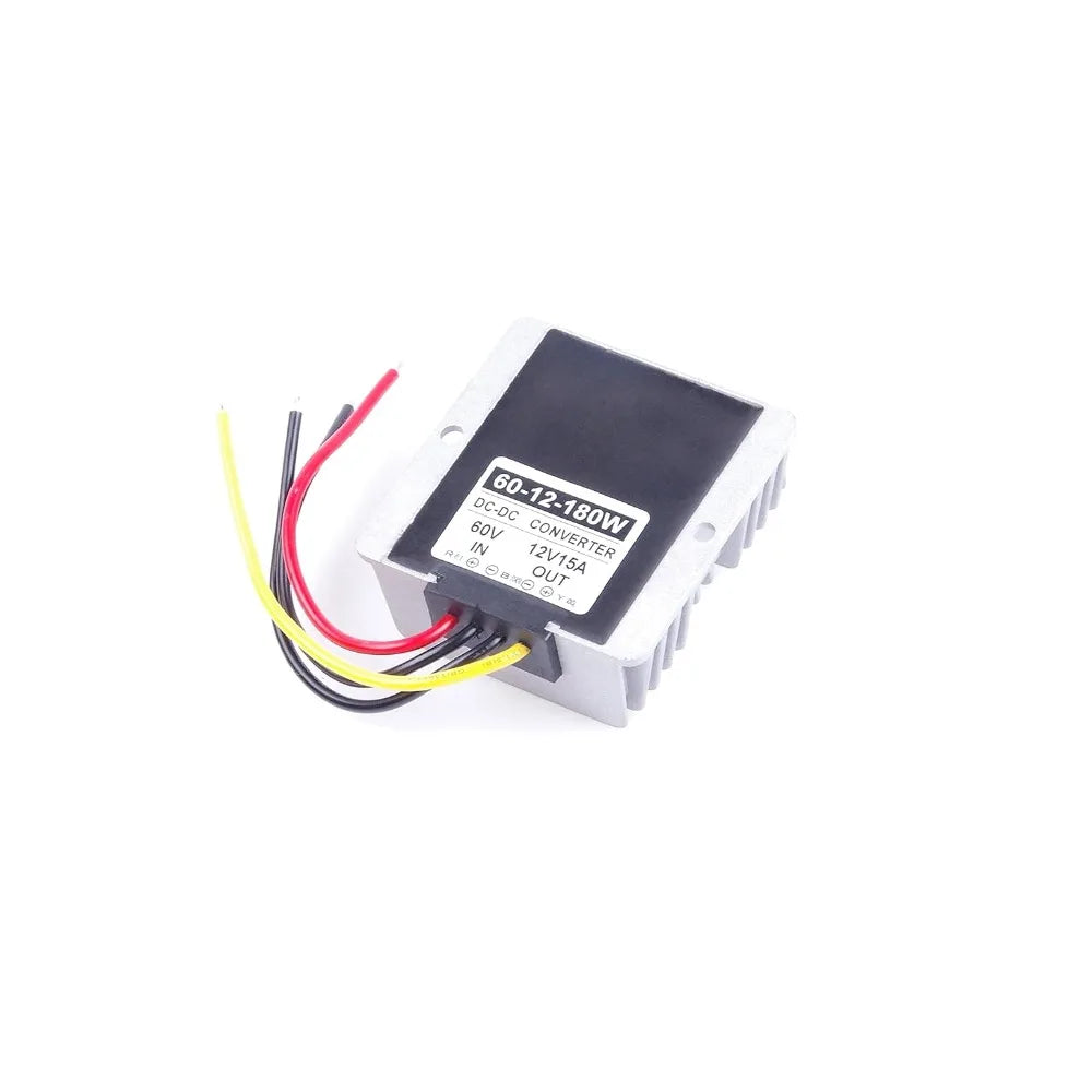 20V-72V to 12V 15A Waterproof Boost Converter Automatic Step Down Voltage Regulator Module Car Power Supply Voltage with 4 Wires Oasis Select